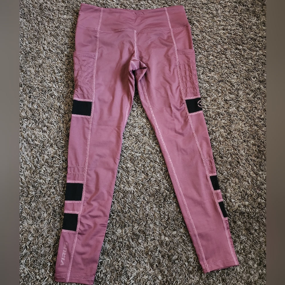 Virus ZEPU Mesh Compression Pant Leggings Rose Brown Women's S